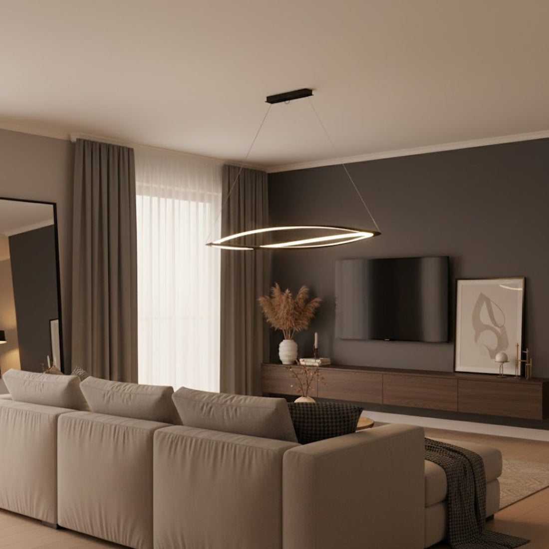 Modern Willow Leaf LED Suspension Light – Contemporary Ceiling Pendant