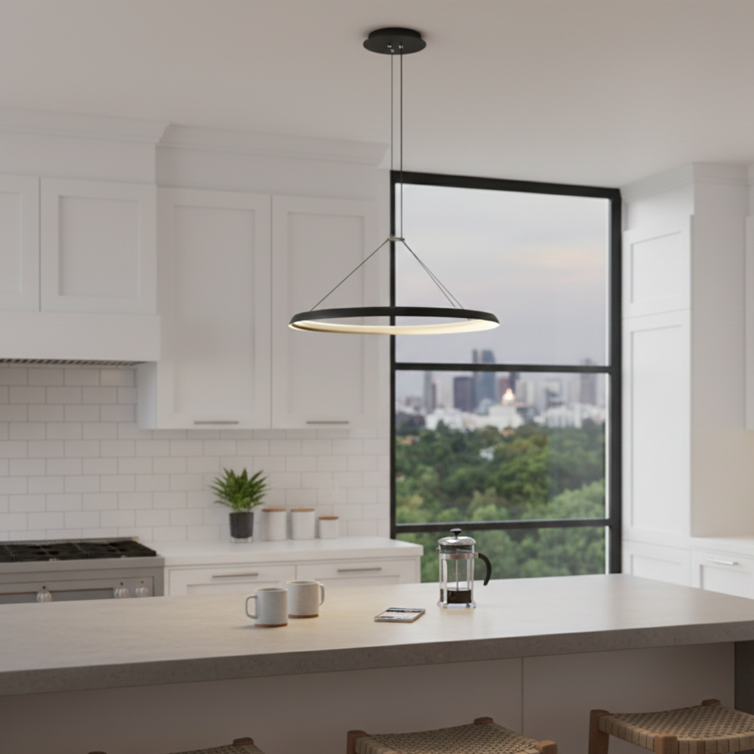 Aura LED Ring Pendant Light – Modern Ceiling Hanging Lamp