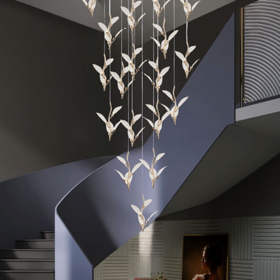 Luxury Leaf LED Statement Ceiling Chandelier
