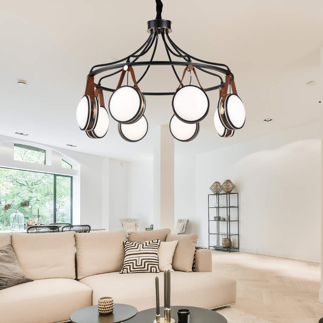 Modern Leather Style Adjustable LED Ceiling Light