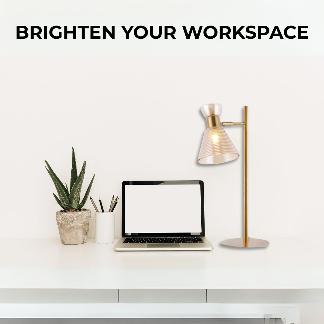 Golden Glass Copper Table Lamp