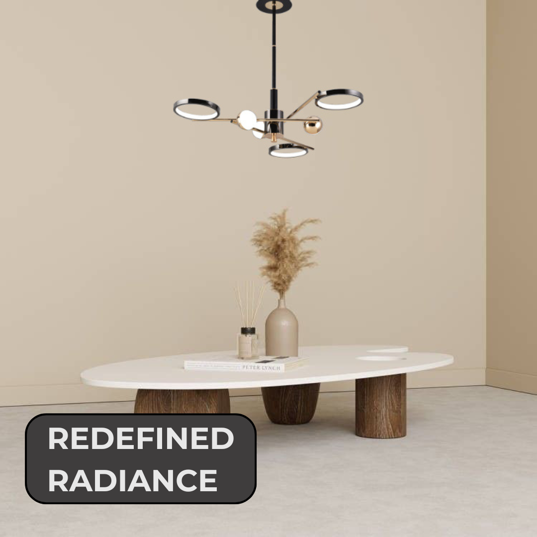 Modern Golden Linear Ceiling Chandelier