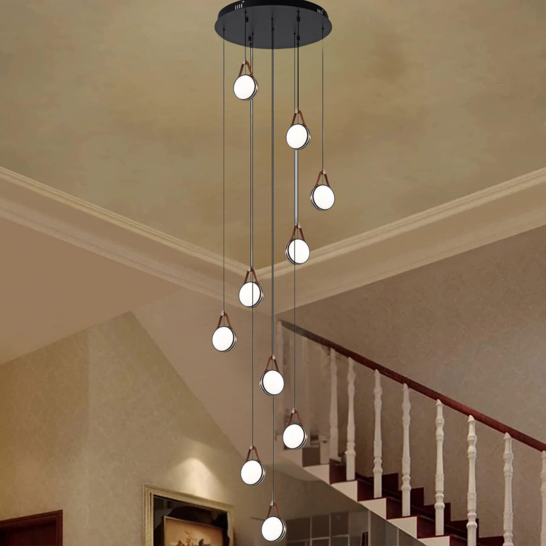 Luxury Leather Design Modern LED Chandelier