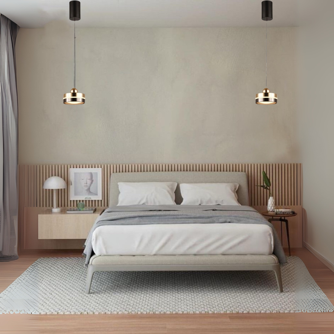 Modern Gold Black 24W LED Pendant