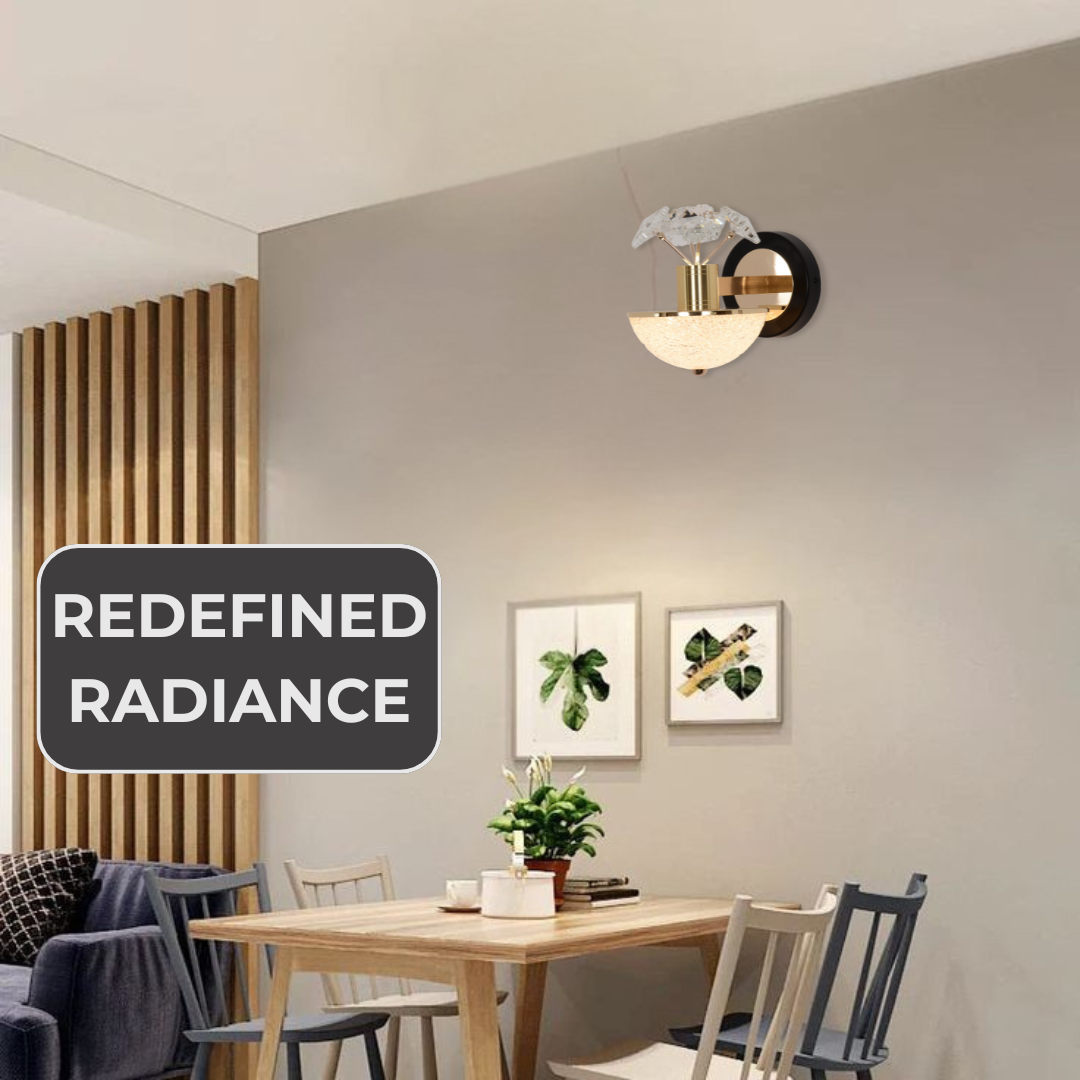 Fancy Metal and Glass Wall Lamp