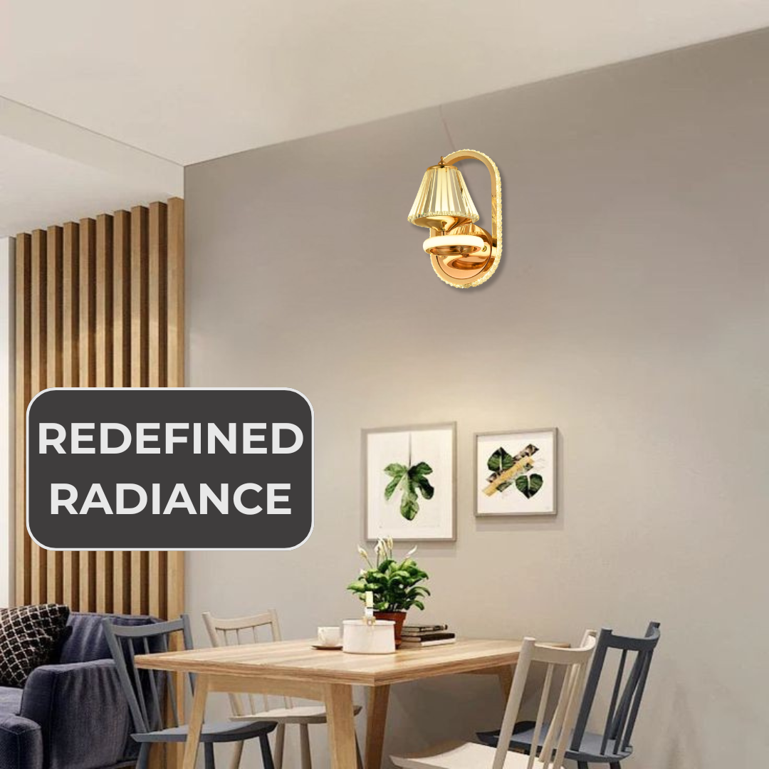 Gold Umbrella Wall Lamp with LED