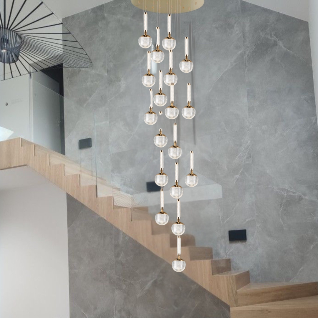 Modern Acrylic Adjustable 3-Color LED Chandelier