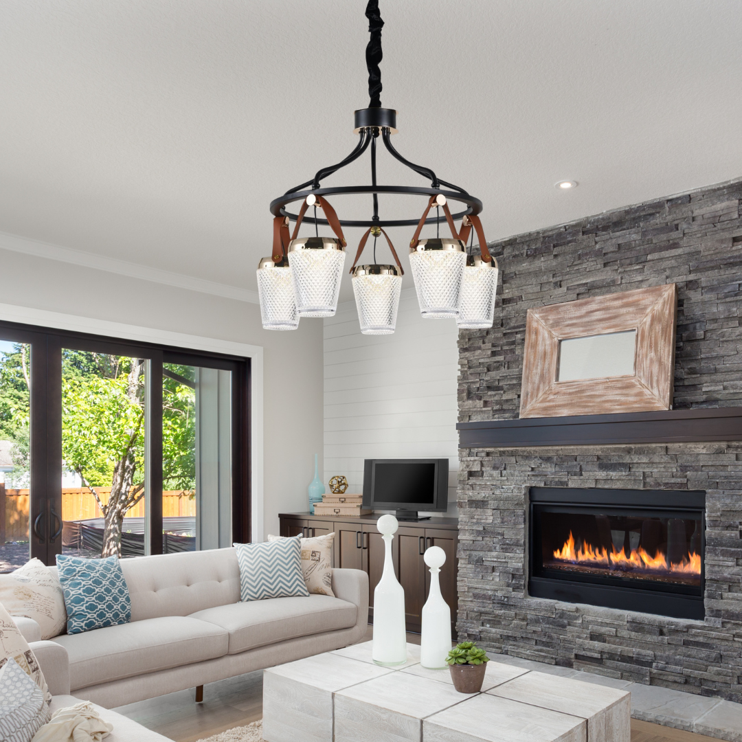 Elegant Modern LED Iron Acrylic Chandelier