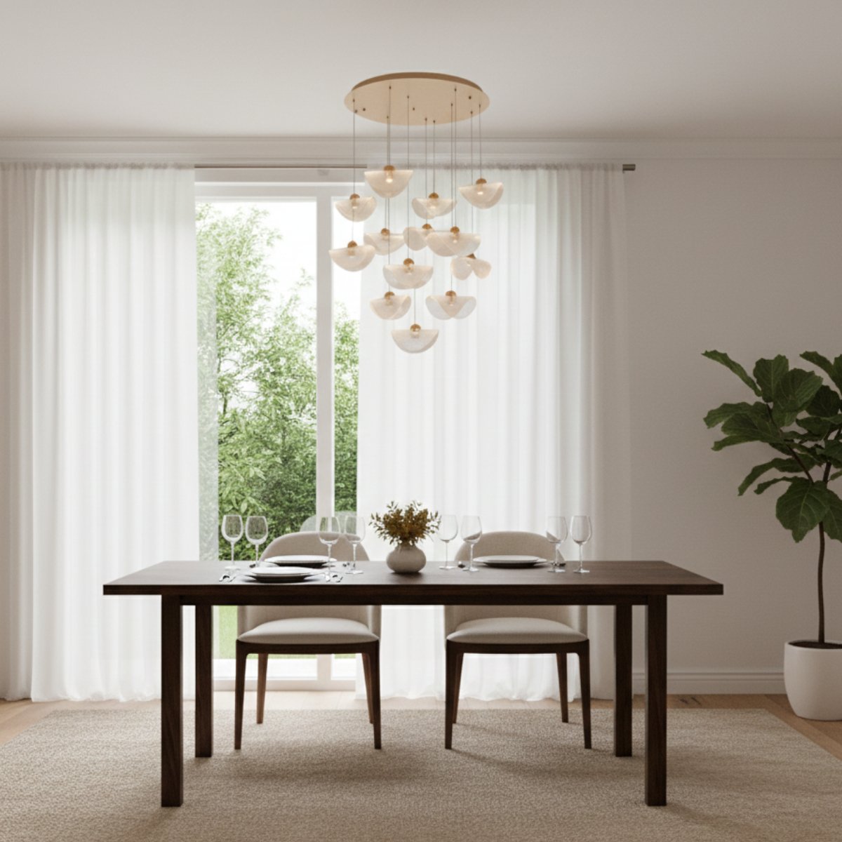 Aluminum, Acrylic & Iron Decorative Piece with Gold Base