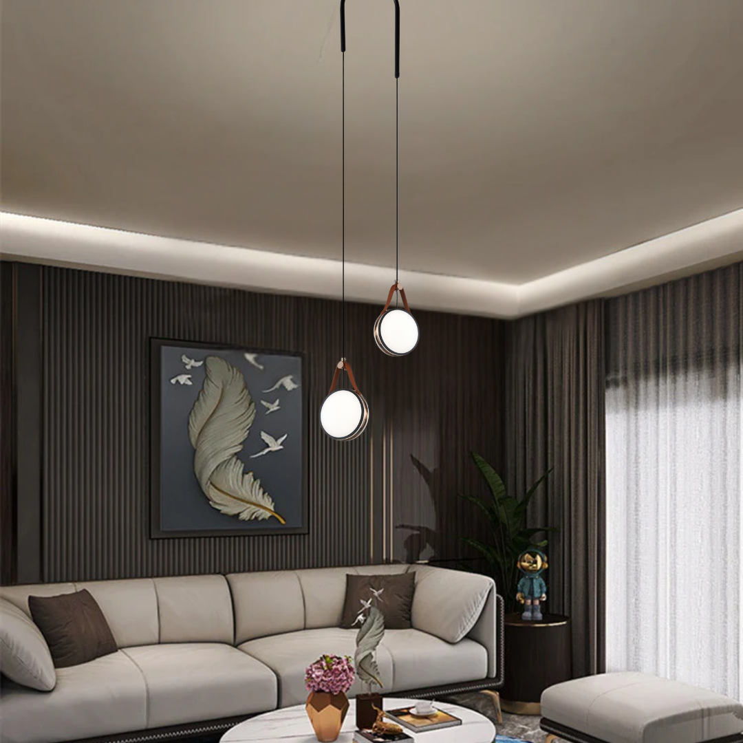 Luxury Leather Design LED Pendant Light