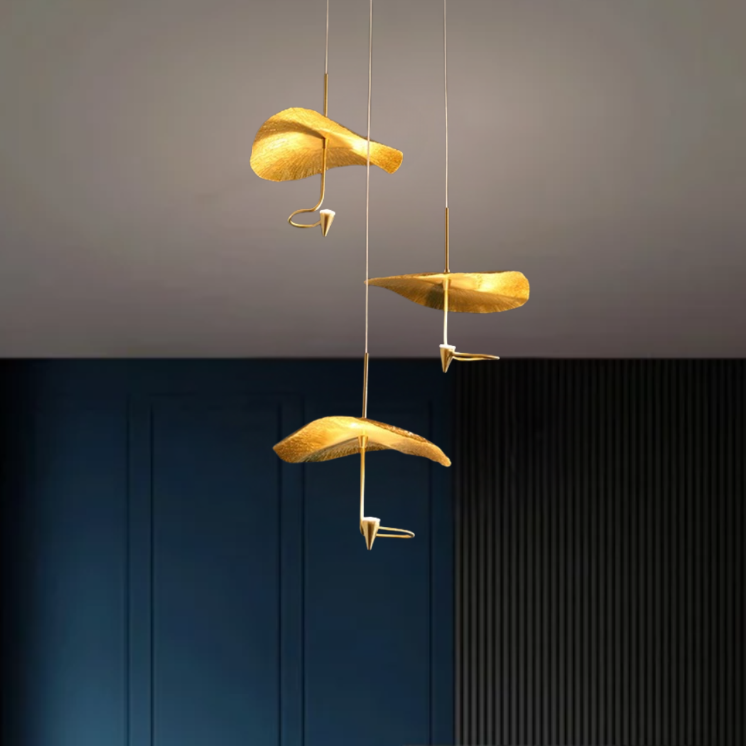 Adjustable Copper Flower LED Ceiling Light