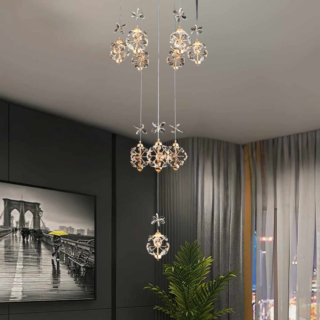 Luxury Diamond Crystal LED Ceiling Chandelier