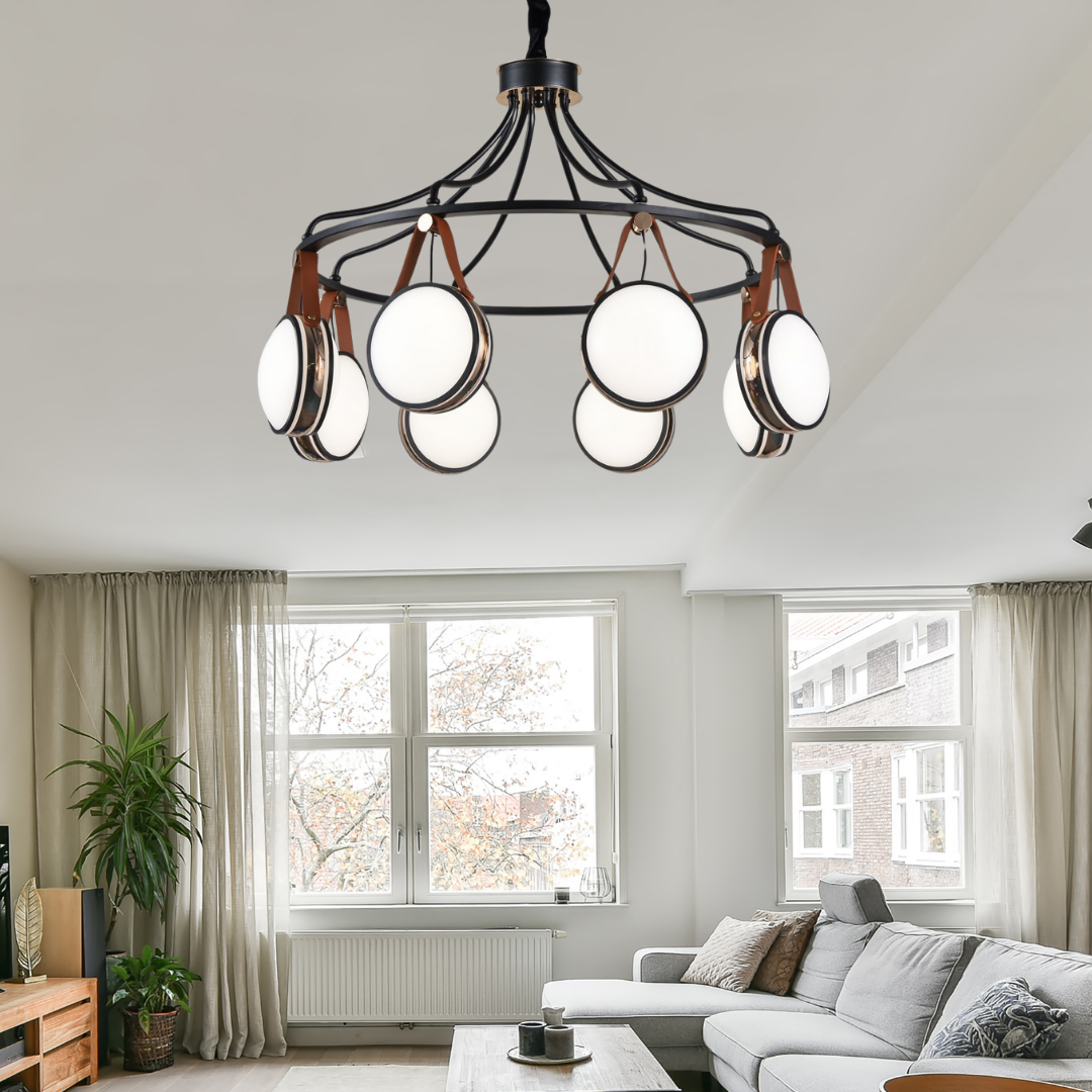 Modern Leather Style Adjustable LED Ceiling Light