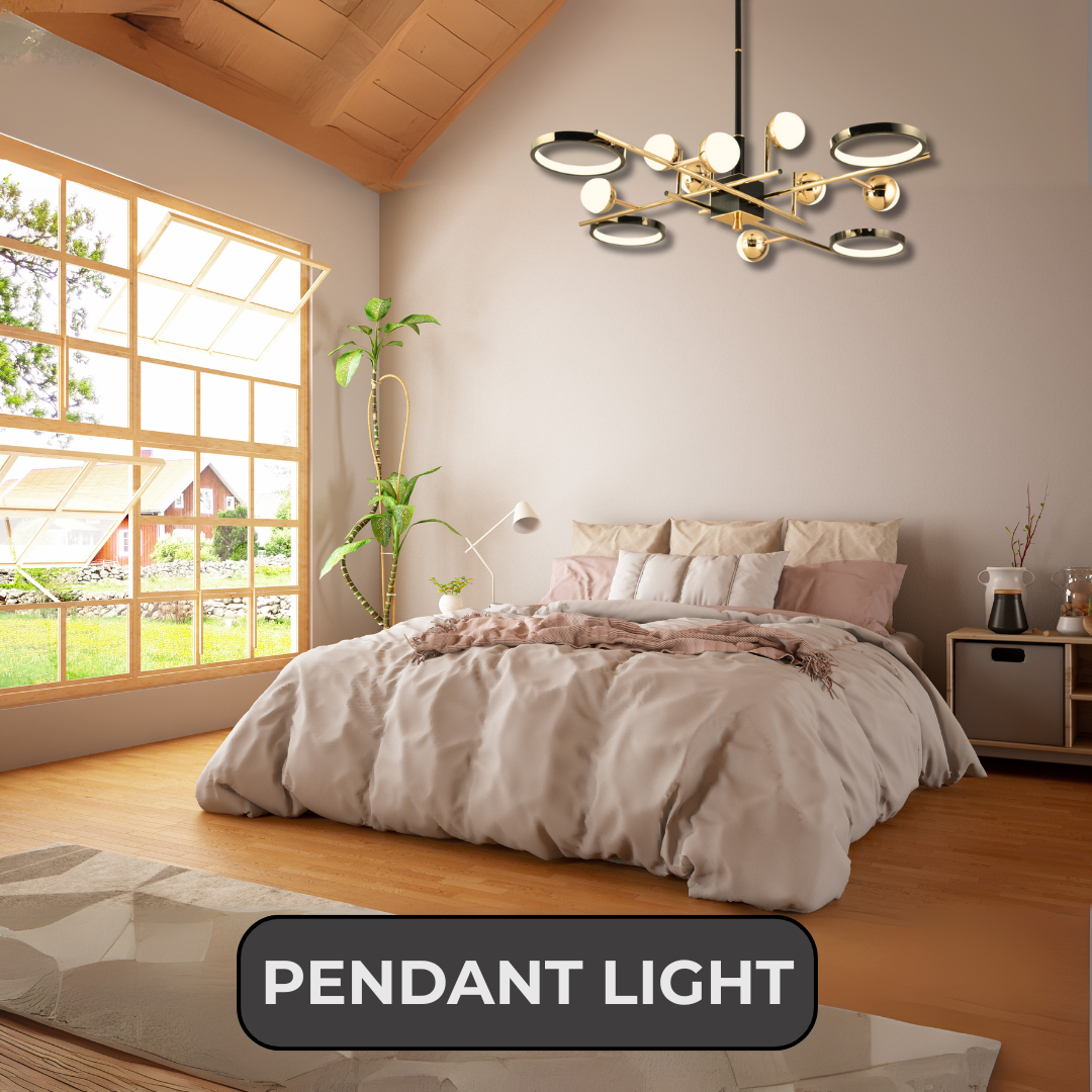 Modern Golden Linear Ceiling Chandelier