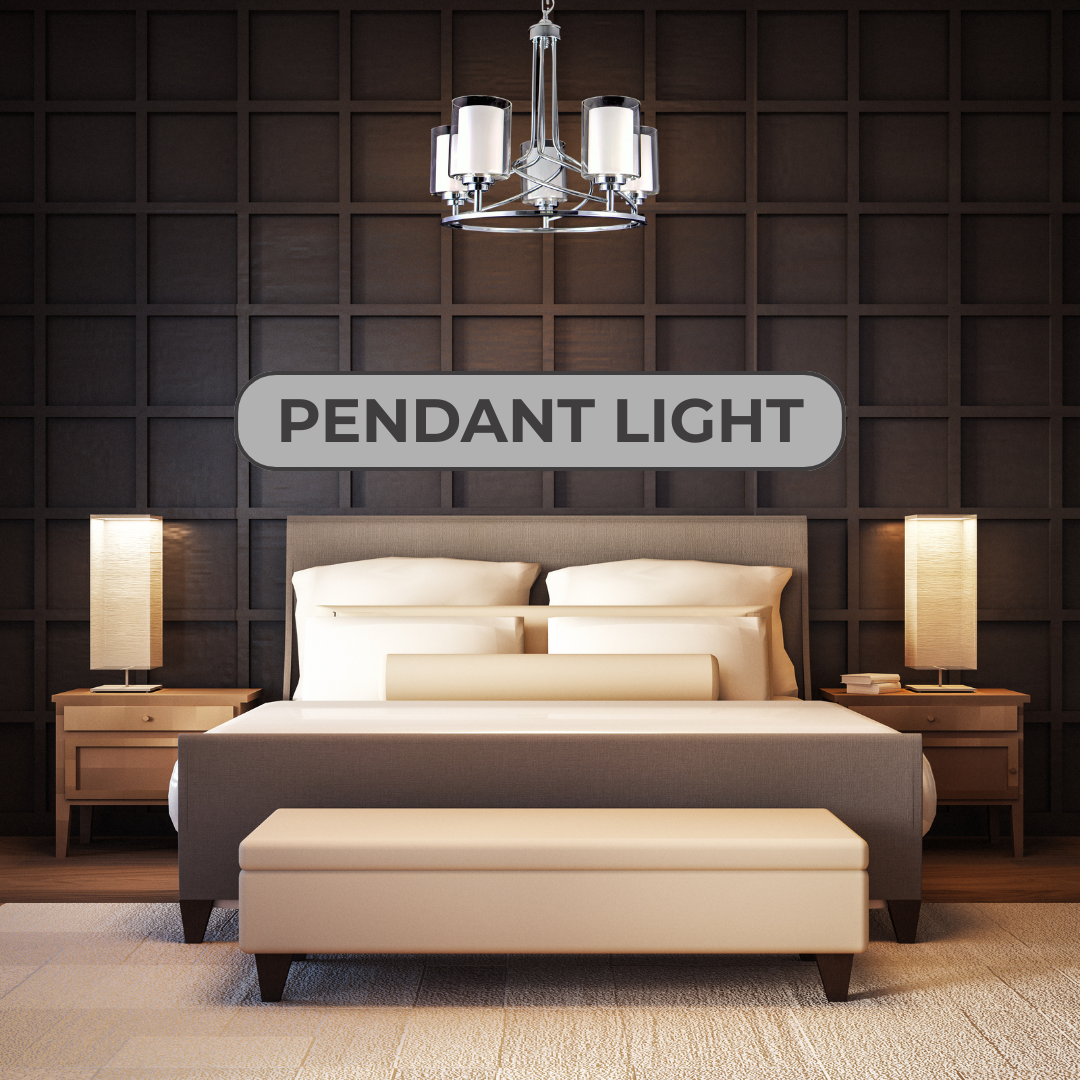 Modern Metal and Glass Chandelier