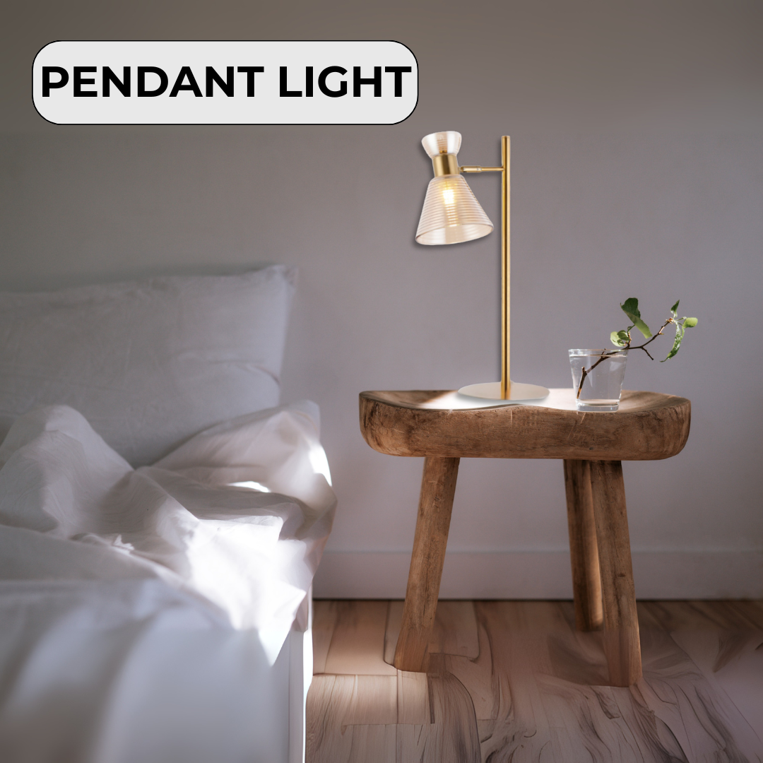 Golden Glass Copper Table Lamp