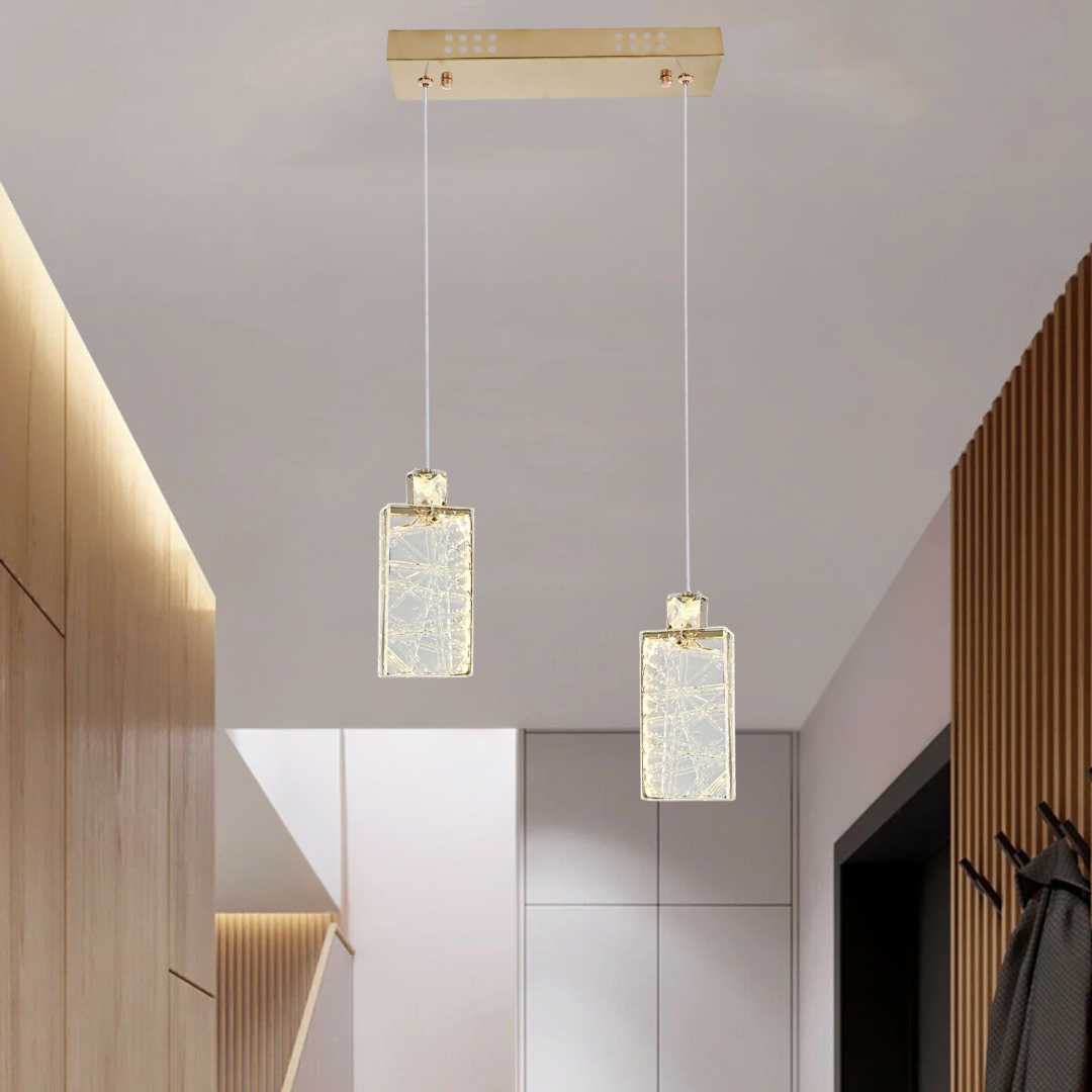 Premium Luxury Crystal LED Double Pendant