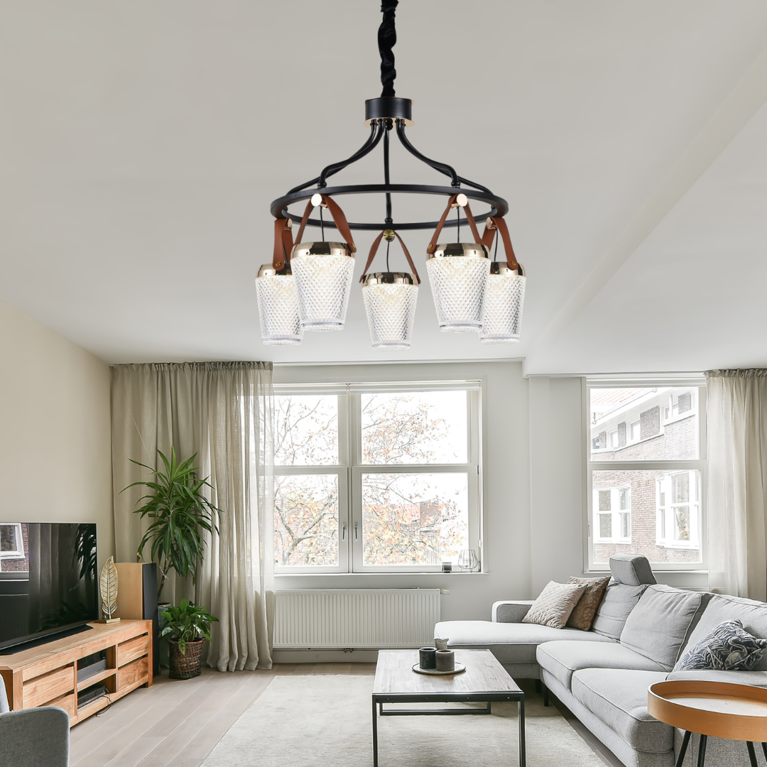 Elegant Modern LED Iron Acrylic Chandelier