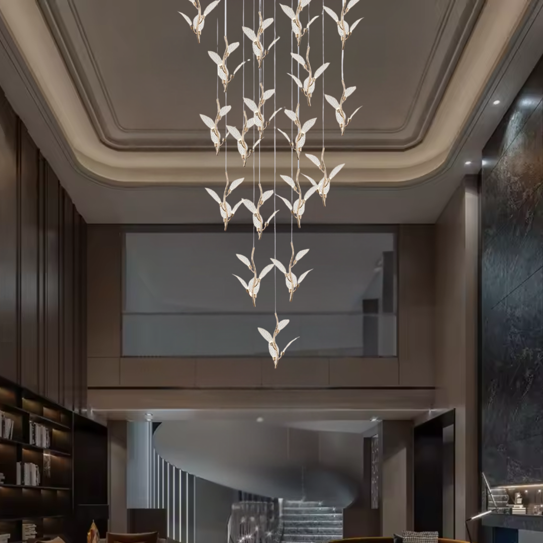 Luxury Leaf LED Statement Ceiling Chandelier