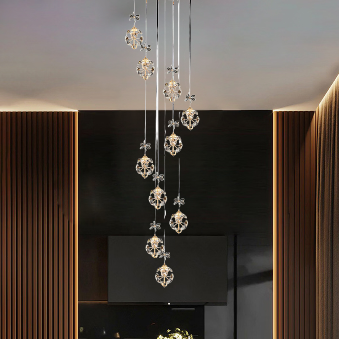 Luxury Flower Crystal LED Chandelier Light