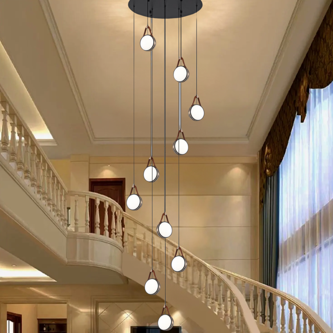 Luxury Leather Design Modern LED Chandelier
