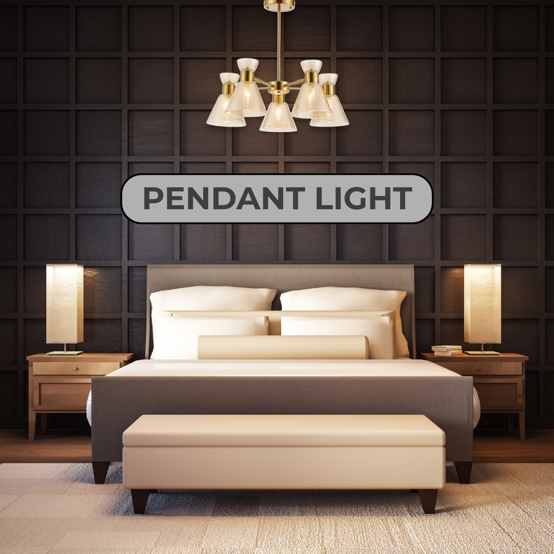 Golden Glass Copper Pendant Chandelier