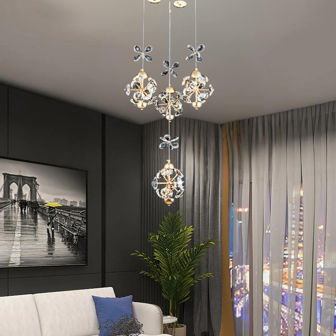 Luxury Diamond Crystal LED Hanging Chandelier