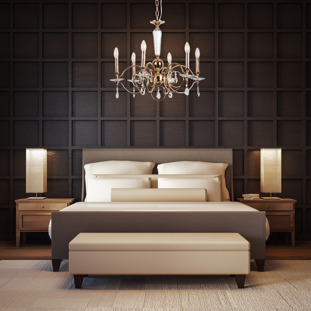 Square Steel E14 Chandelier Pendant