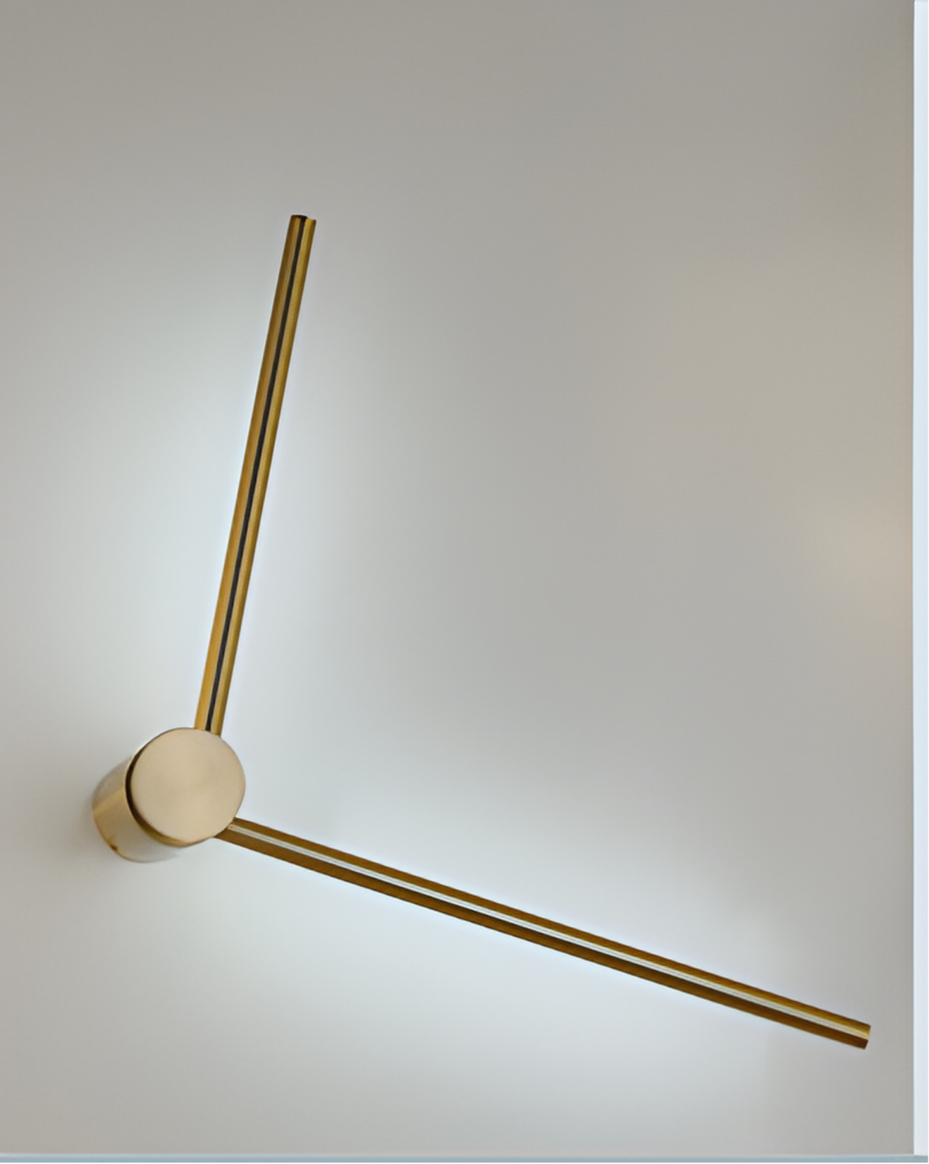 Minimalist Clock Hands LED Wall Sconce – Modern Wall Light Fixture