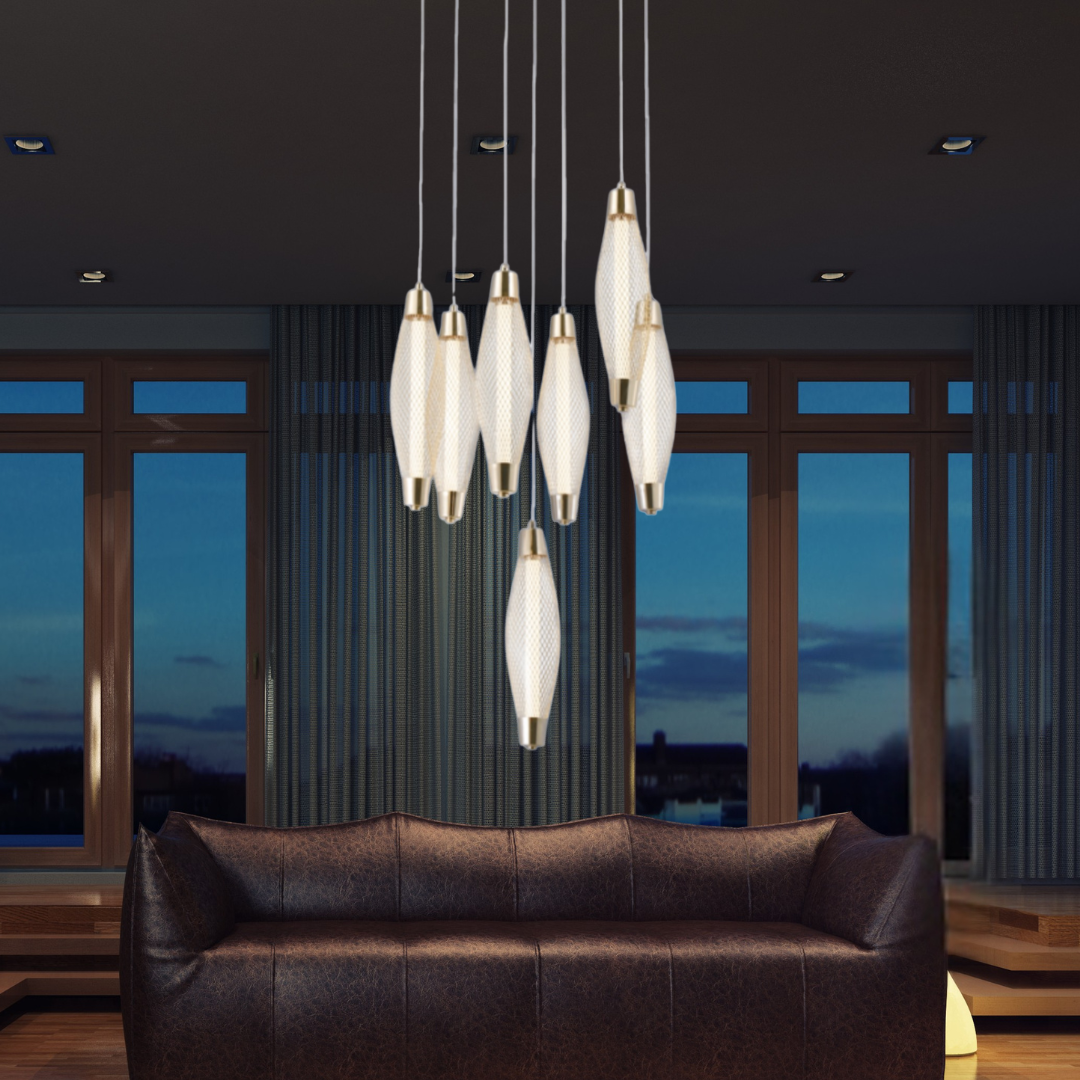 Elegant Gold LED Ceiling Light Fixture