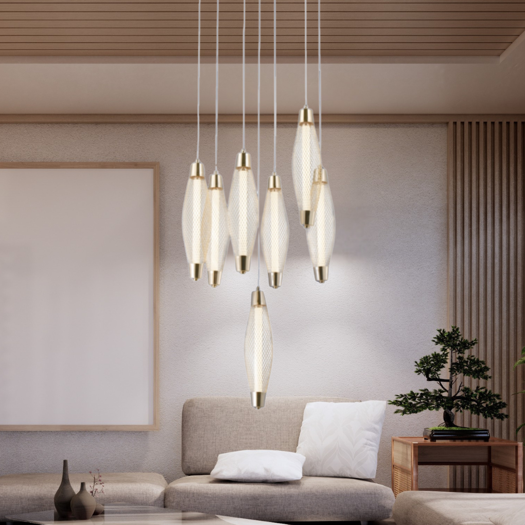 Elegant Gold LED Ceiling Light Fixture