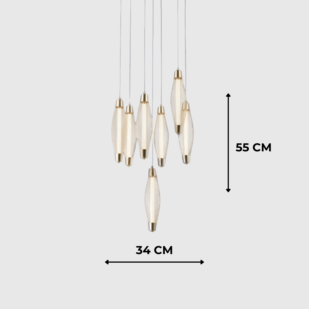 Elegant Gold LED Ceiling Light Fixture