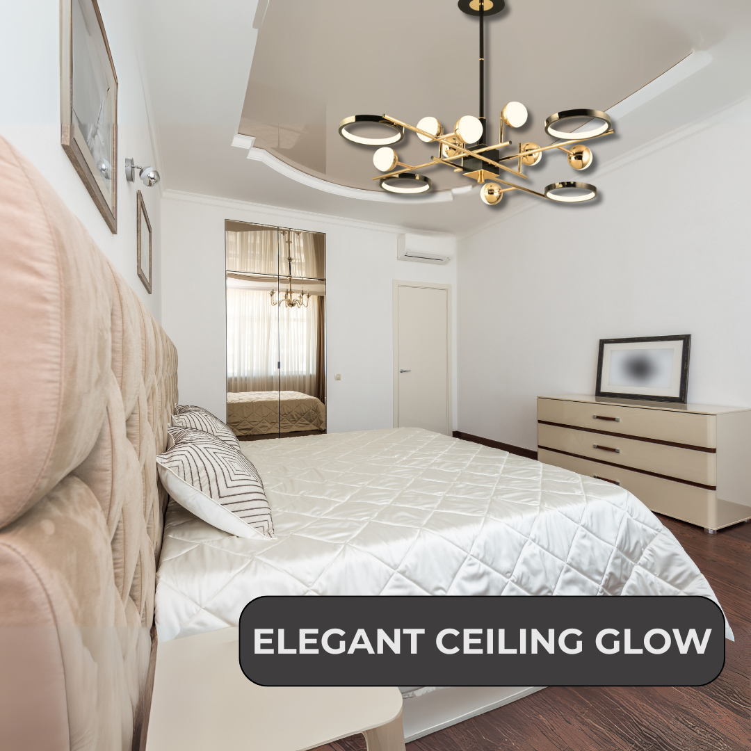 Modern Golden Linear Ceiling Chandelier