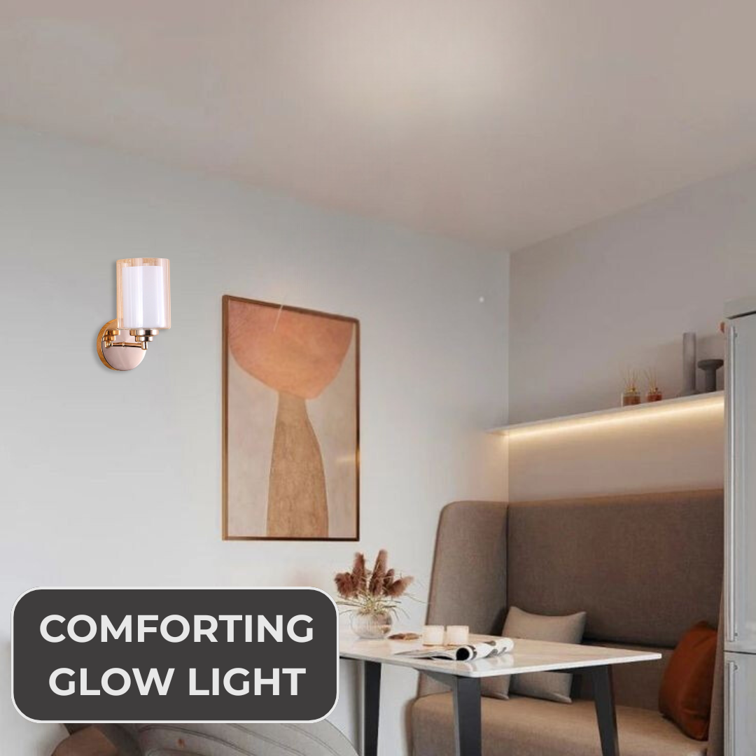 Fancy Metal and Glass Wall Lamp