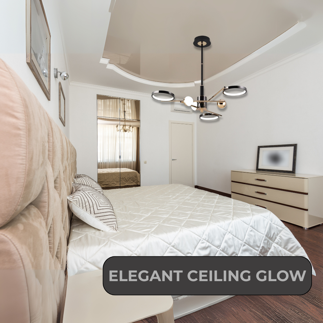 Modern Golden Linear Ceiling Chandelier