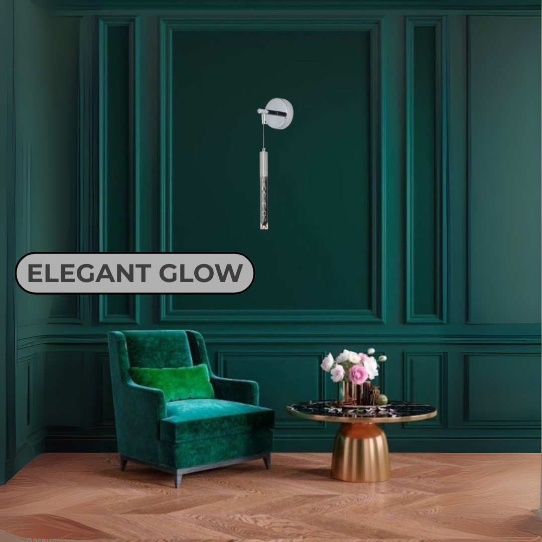 Long Crystal Wall Lamp – 3 Color LED