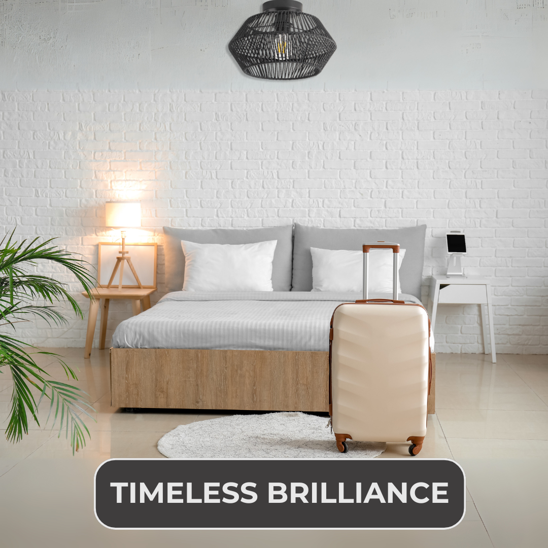 Rustic Black and White Bamboo Chandelier