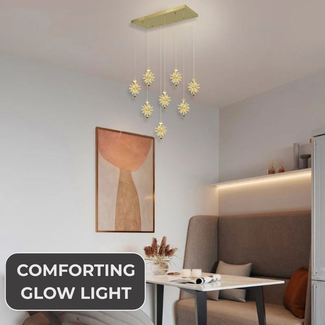 Modern Linear Crystal LED Ceiling Chandelier