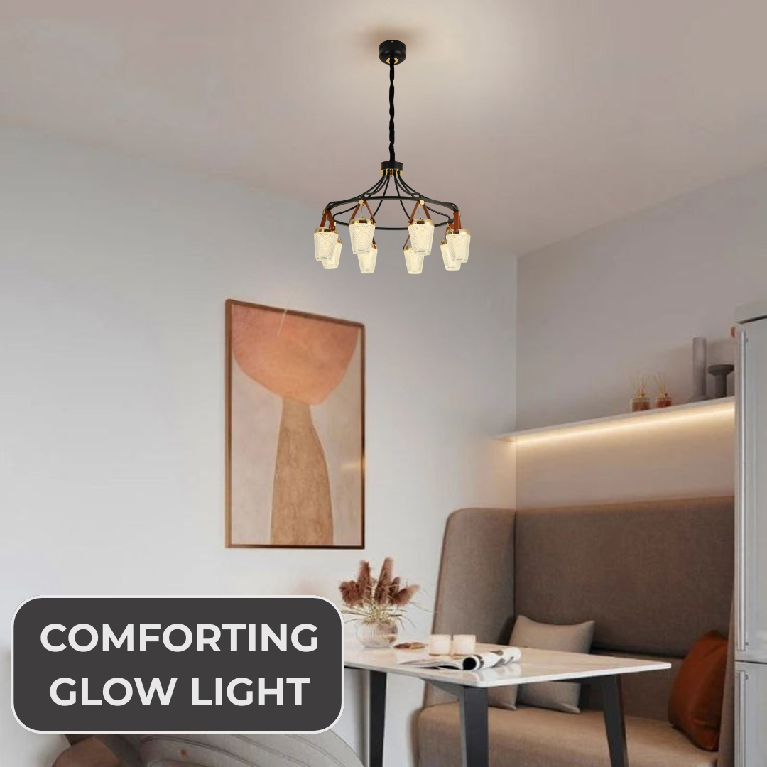 Candle Glass Modern LED Chandelier