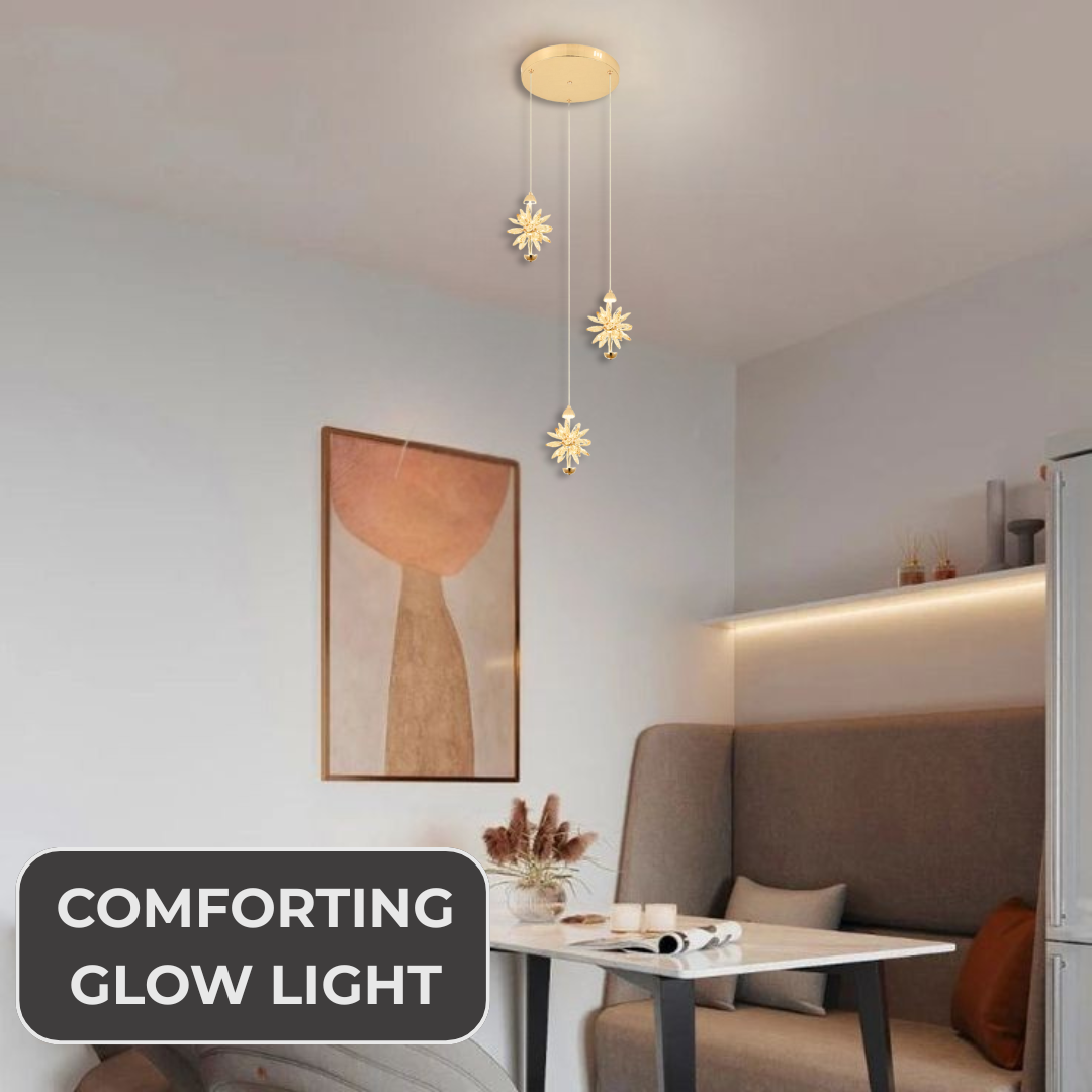 Modern Long Crystal LED Hanging Chandelier