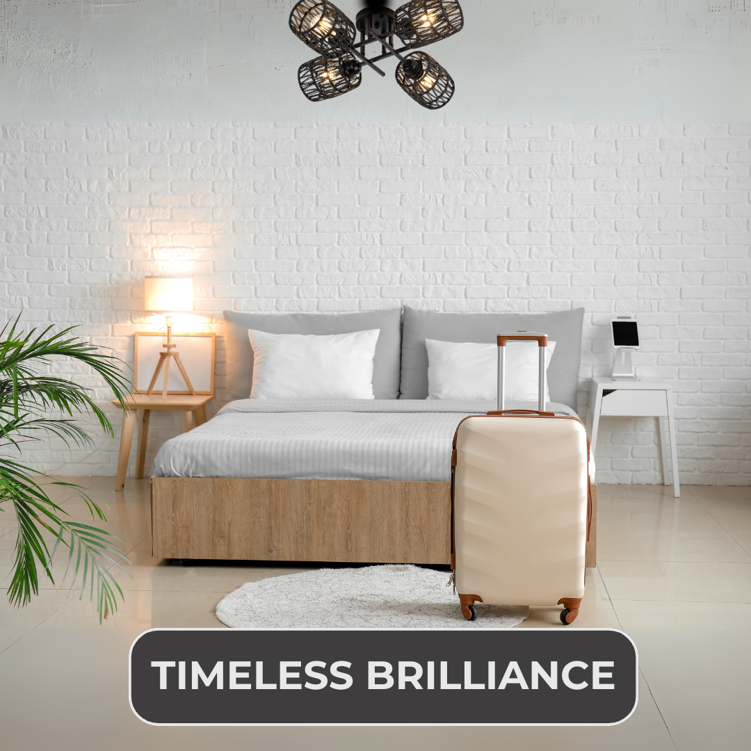 Elegant Natural Bamboo Rustic Ceiling Light