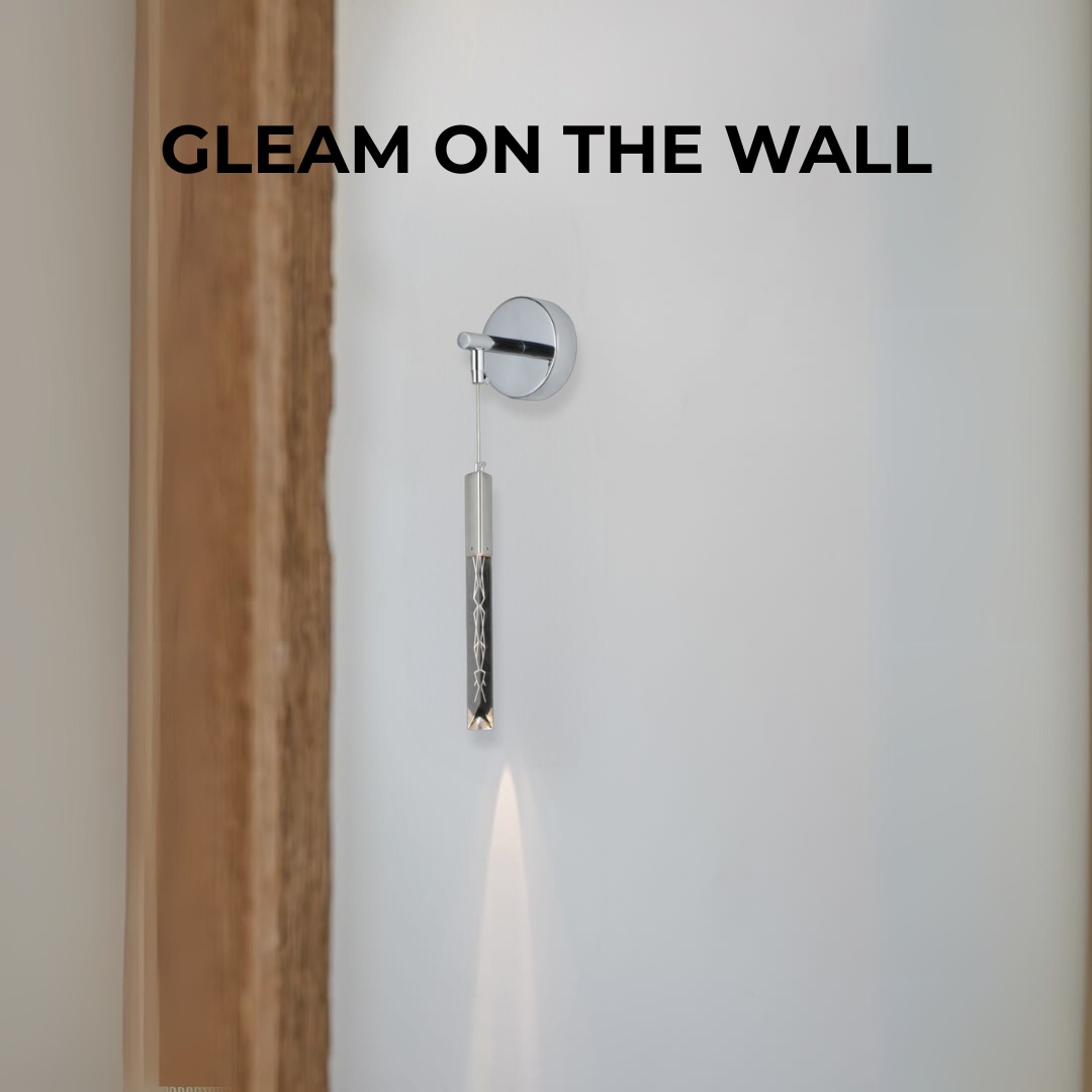 Long Crystal Wall Lamp – 3 Color LED