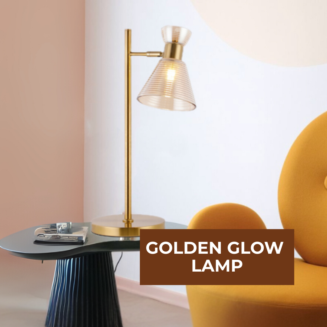 Golden Glass Copper Table Lamp
