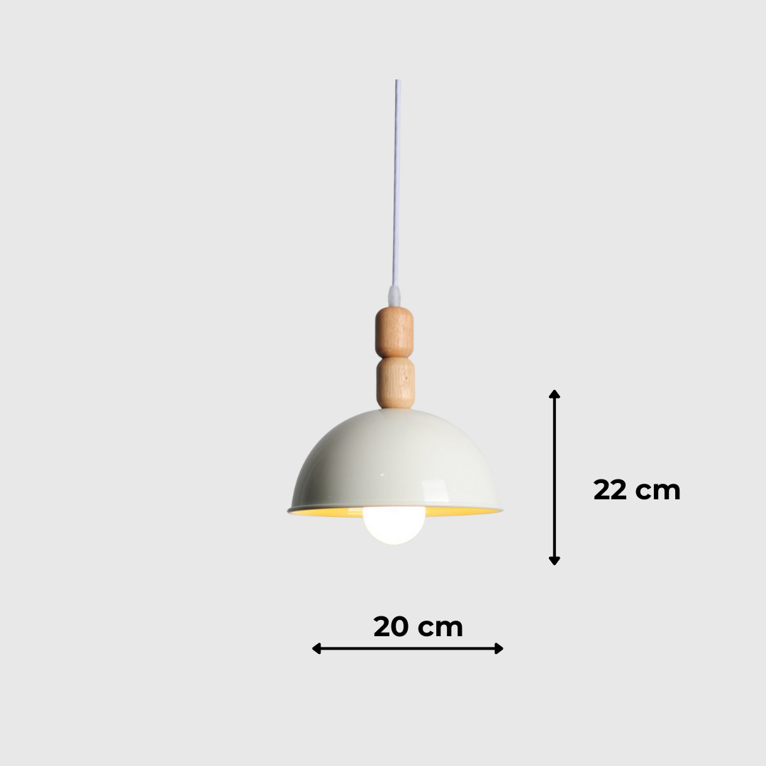 Country House Wood Iron Pendant Light