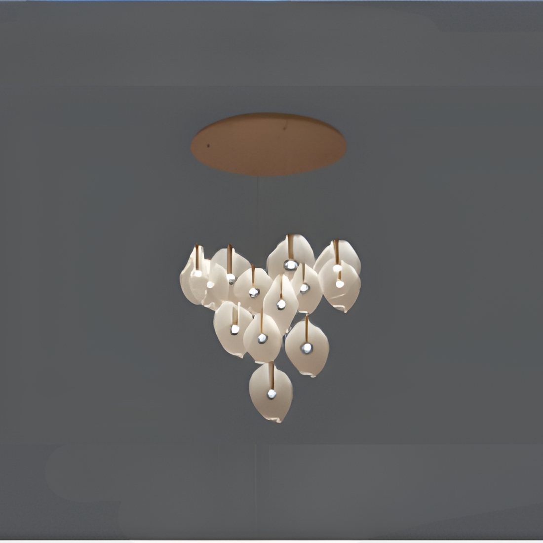 Aluminum, Acrylic & Iron Decorative Piece with Gold Base