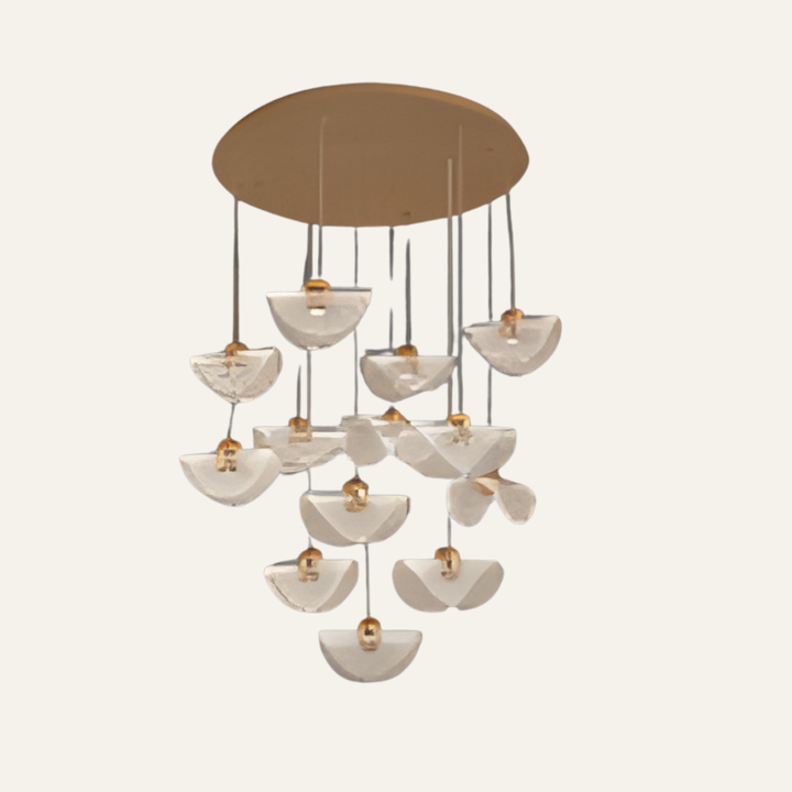 Aluminum, Acrylic & Iron Decorative Piece with Gold Base