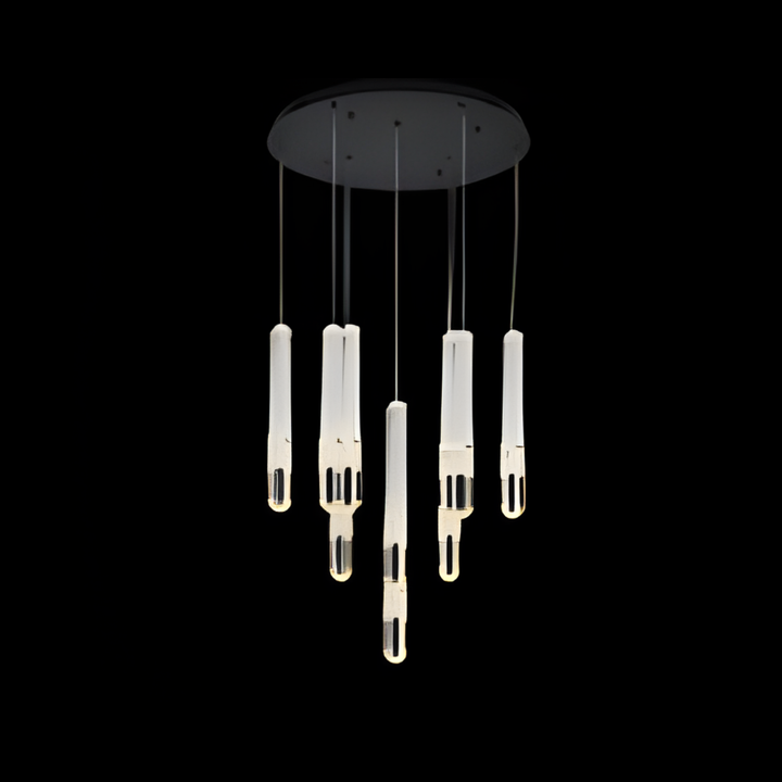 BK Liner Acrylic Ceiling Chandelier with Sleek Base